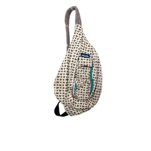 Kavu Rope Sling Bag Butterfly Print Adjustable Strap & Multiple Pockets